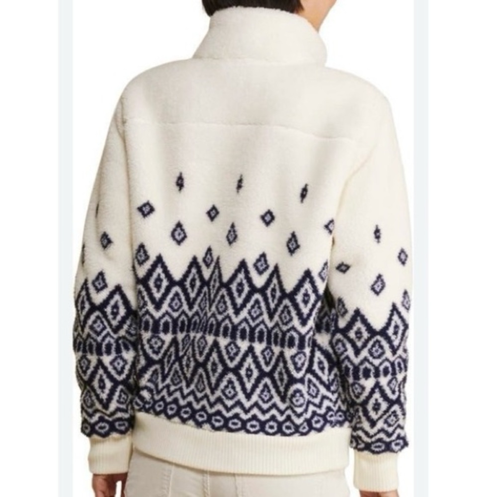 Never Worn! Vineyard Vines Women’s Fair Isle Quarter Zip Lush Teddy Shep Shirt - Picture 2 of 7